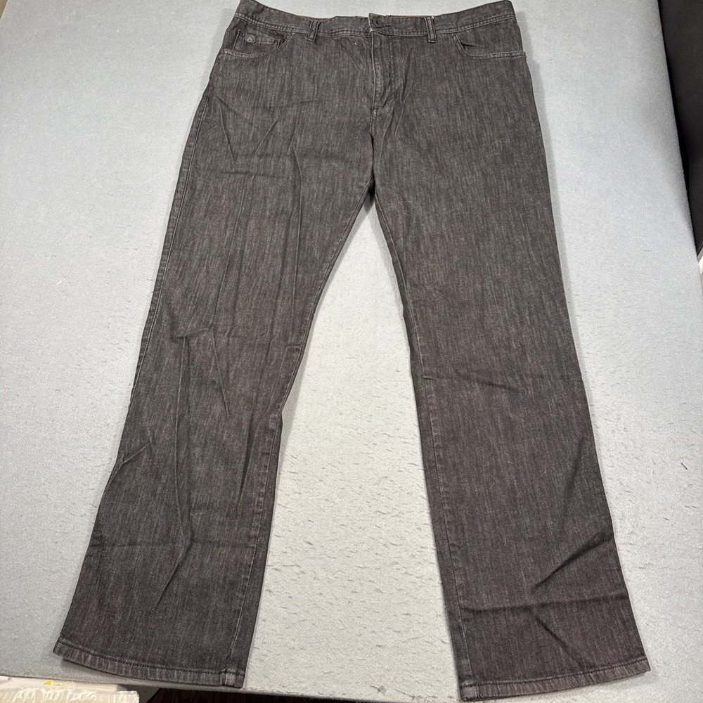 Alberto Mens Denim Stone Jeans Size 40X34BLACK Modern Fit